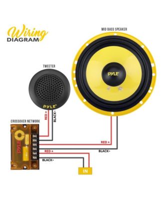 6.5" Component Car Speaker Kit, 400 Watt, 2-Way System