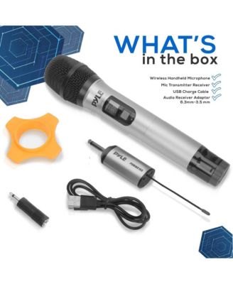 UHF Wireless Microphone Adapter System, Pro Audio Wireless Mic Transmitter with Selectable Frequency