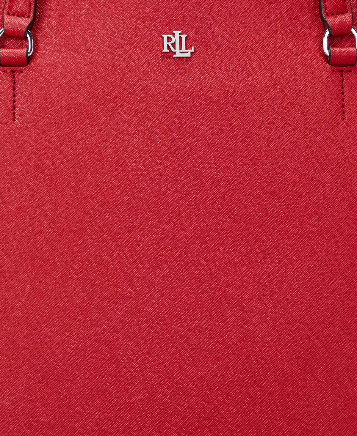 Lauren Ralph Lauren Karly Crosshatch Leather Large Tote