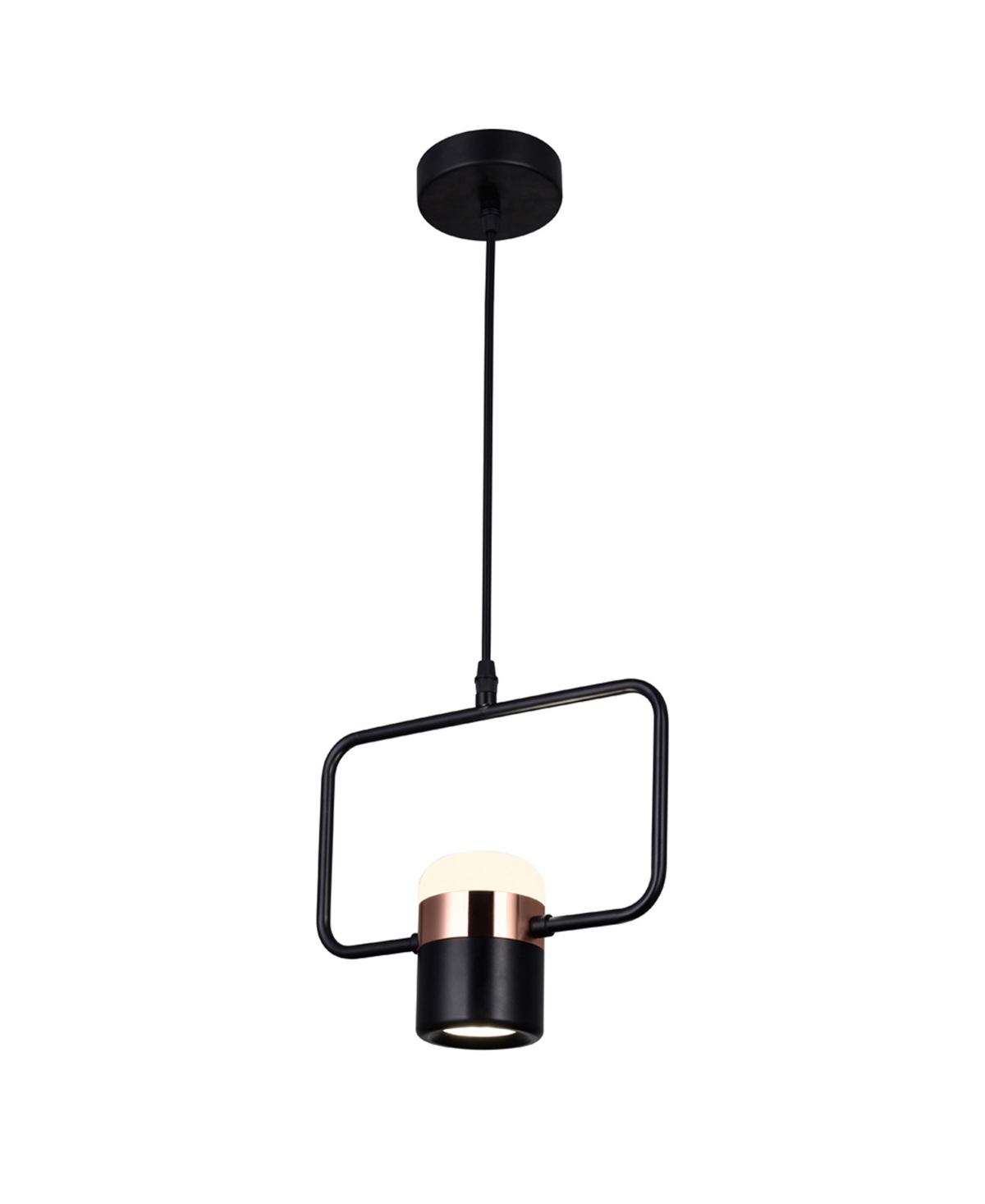 Cwi Lighting 12" Metal Moxie Led Down Mini Pendant In Black