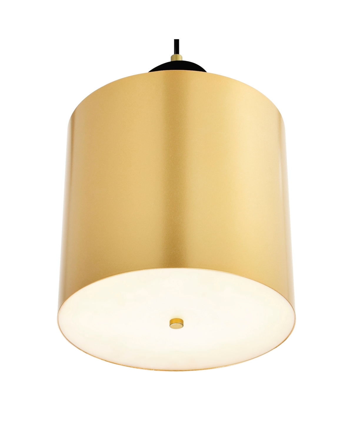 Cwi Lighting 12" Metal Saleen Led Mini Pendant In Sun Gold Black