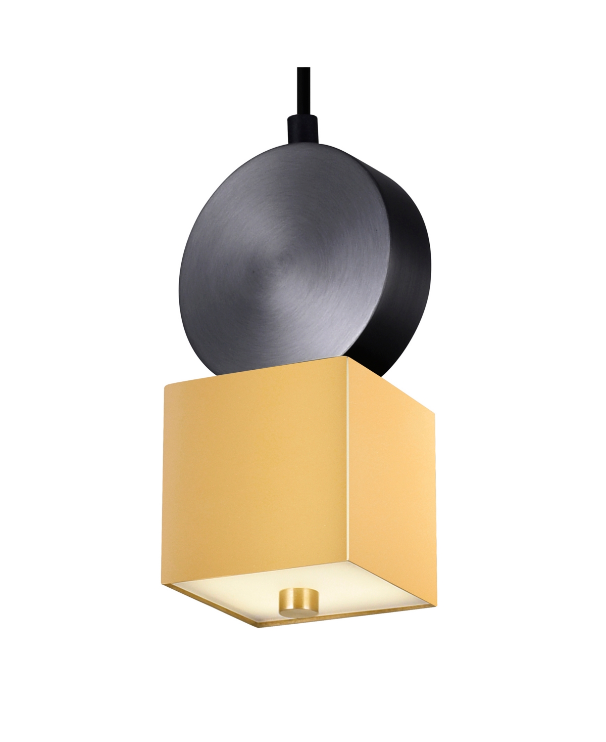 Cwi Lighting 8" Metal Saleen Led Mini Pendant In Sun Gold Black