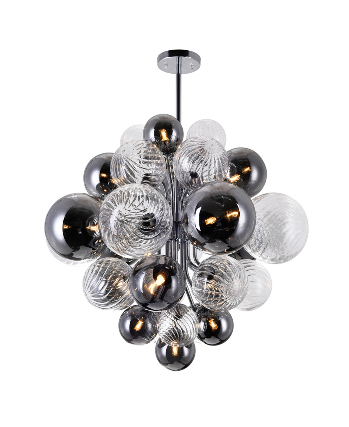 Shop Cwi Lighting 24" Metal Pallocino 15 Light Chandelier In Chrome