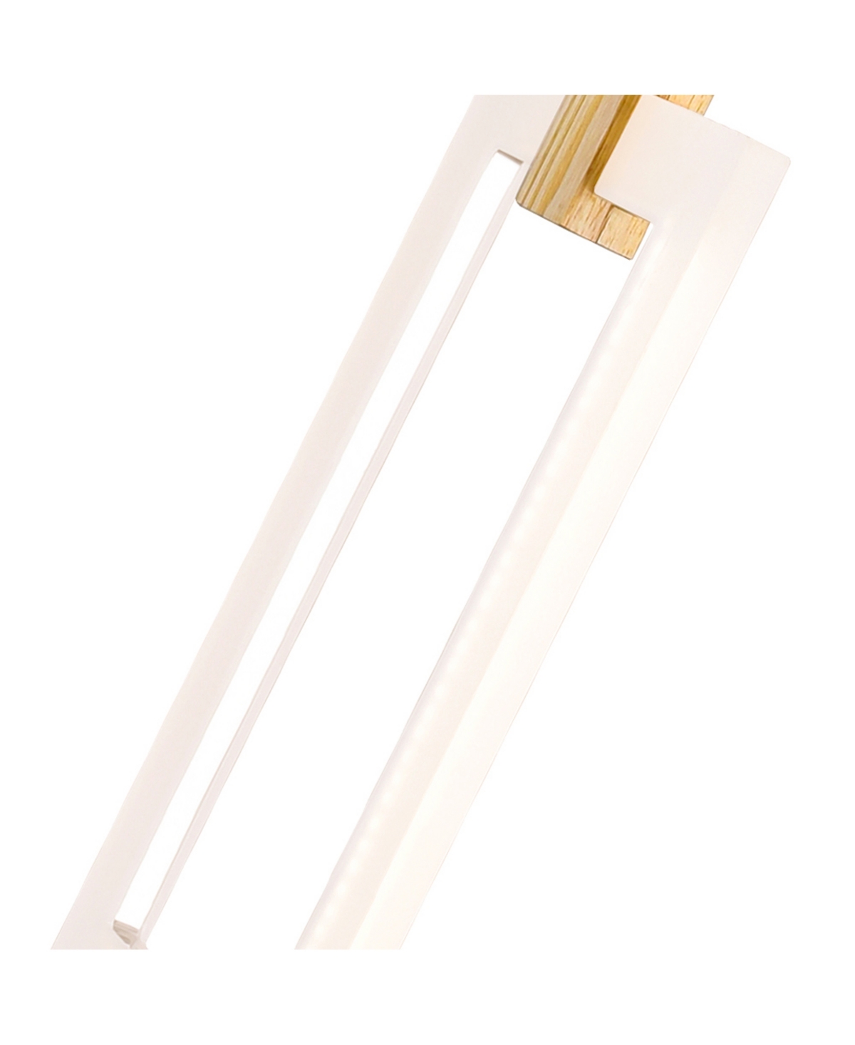 Cwi Lighting 88" Metal Anello Led Pendant In White Oak