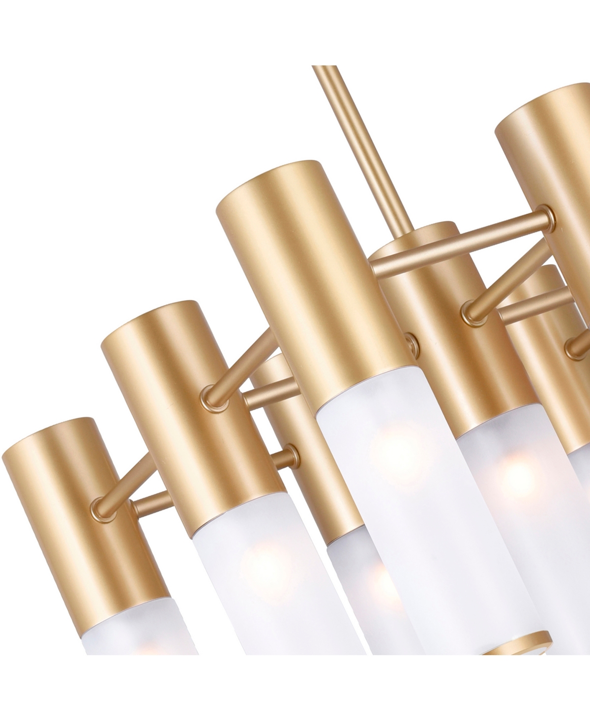 Cwi Lighting 10" Metal Pipes 21 Light Island/pool Table Chandelier In Sun Gold