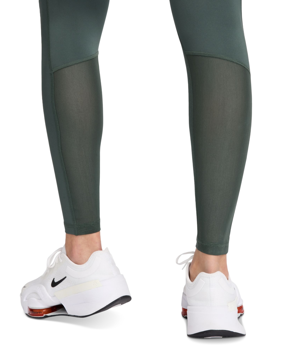 Nike Pro Women's Mid-Rise Mesh-Paneled Leggings -whit