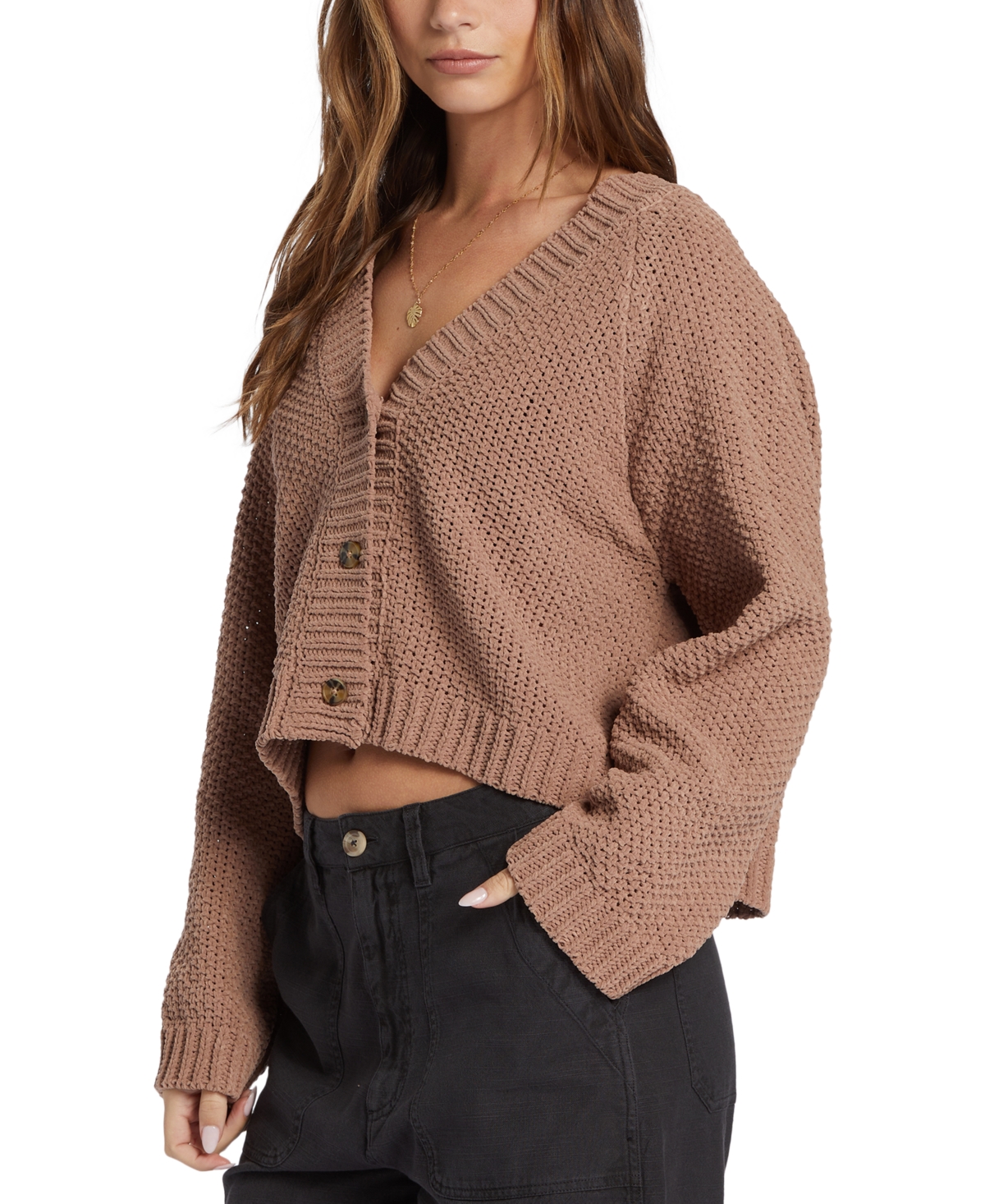 Billabong Juniors' Lennon Chenille Button-Front Cardigan