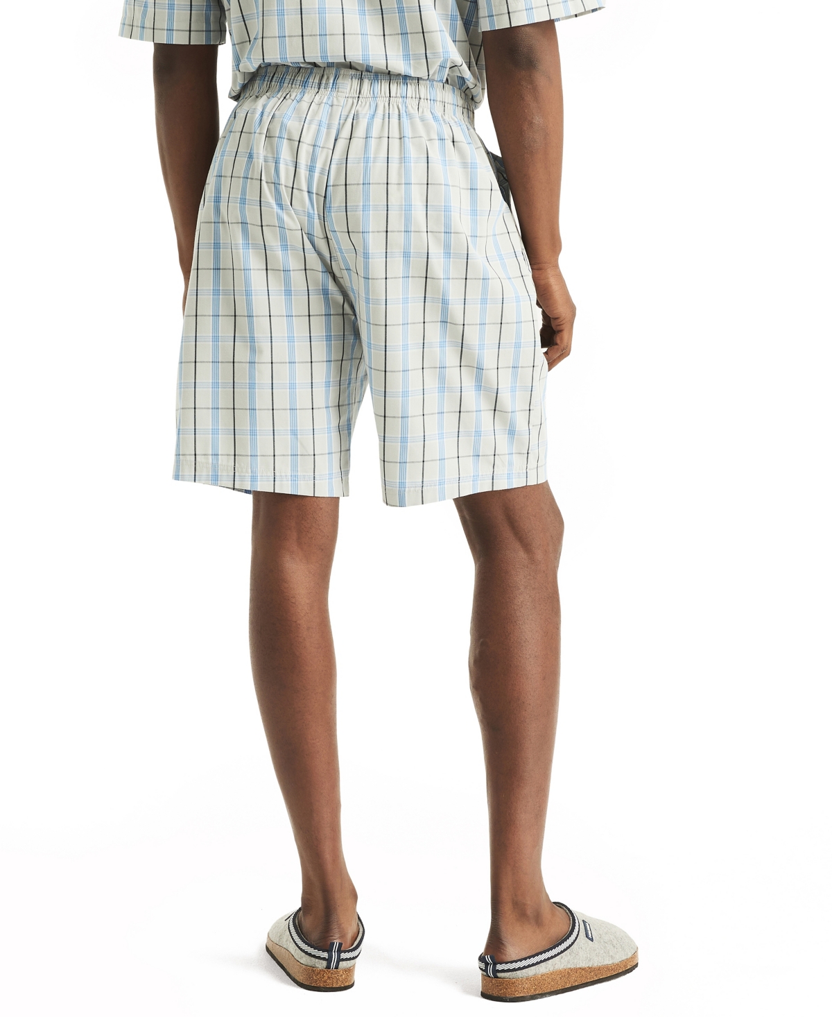 Nautica Men's Crafted Plaid Poplin Sleep Short In High Rise