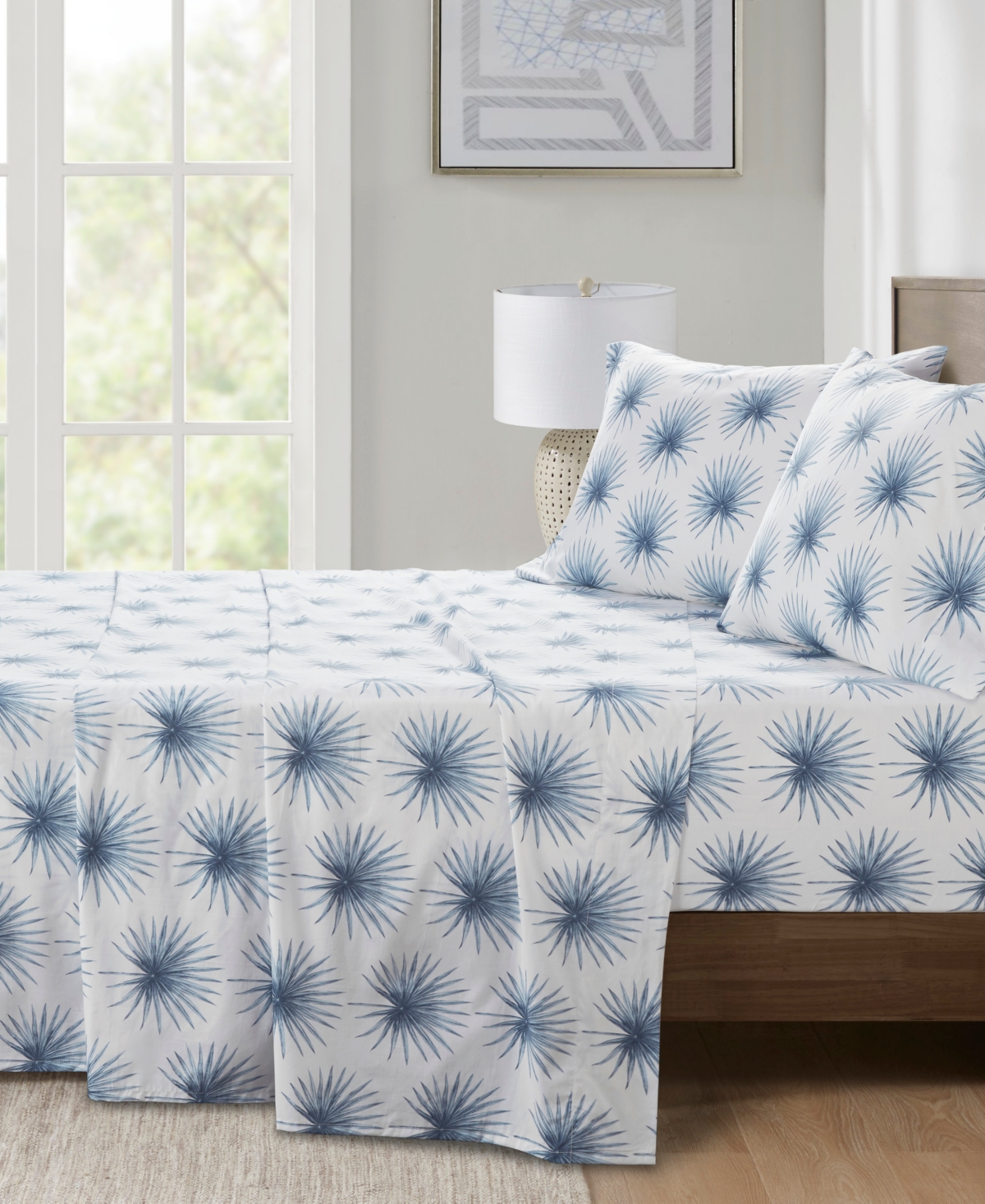 Madison Park Essentials Printed Cotton Percale 4-Pc. Sheet Set