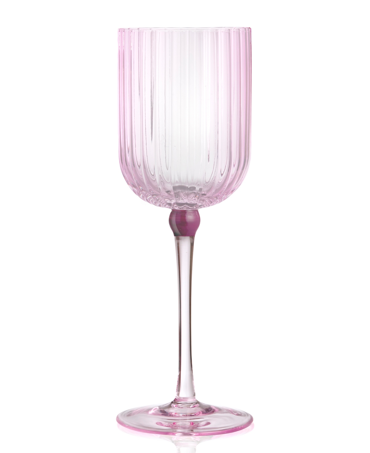 Qualia Glass Cranberry All Purpose Wine Glasses, Set Of 4 In Light Pink With Burgundy