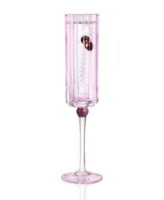 Cranberry Champagne Flutes, Set of 4