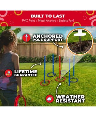 King Toss | Giant Ring Toss Game for Kids and Adults (4 x 4ft) | Weatherproof Giant Outdoor Games for Adults and Family