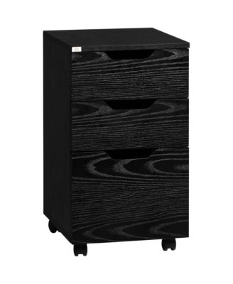 3 Drawer File Cabinet Storage Organizer W/ Caster Wheels,