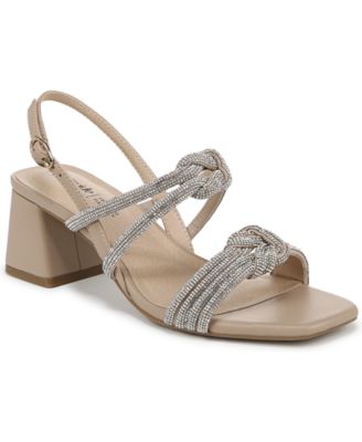 Women's Celeste Angled Block Heel Square Open Toe Dress Slingbacks