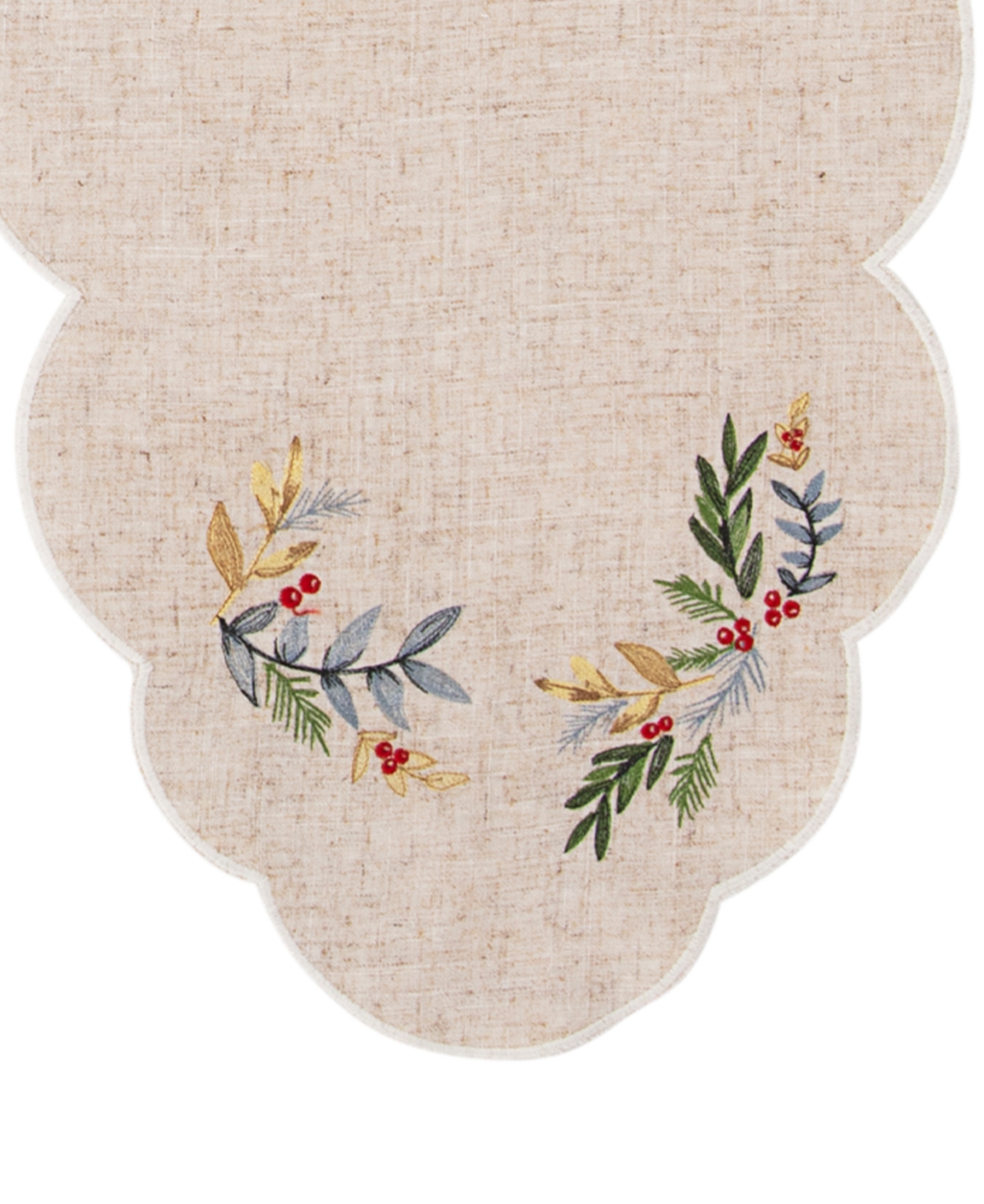 Lenox French Perle Holly Centerpiece, 14" X 36" In White