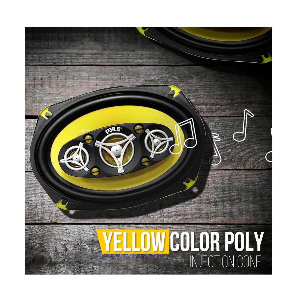 Pyle 6'' x 9'' Eight-Way Car Speakers, 500 Watt