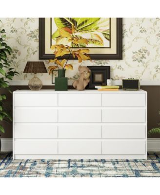1Pc Particle Board 12-Drawer, Elegant Chest of Drawers