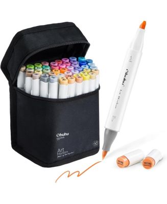 Ohuhu Honolulu B 48ct Midtone Brush/Fine Dual Tip Alcohol Markers