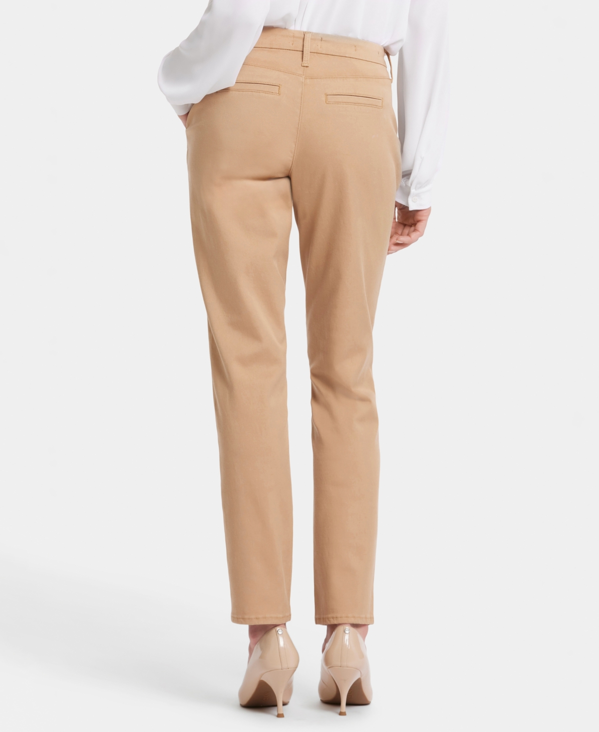 Nydj Sheri Slim Stretch Twill Pants In Sand Dune