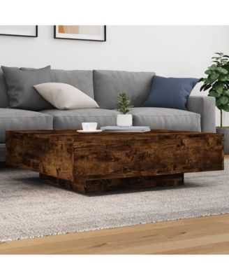 Coffee Table Smoked Oak 39.4"x39.4"x12.2" Engineered Wood