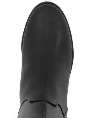 Women's Aahliyah Almond-Toe Knee-High Zip Boots