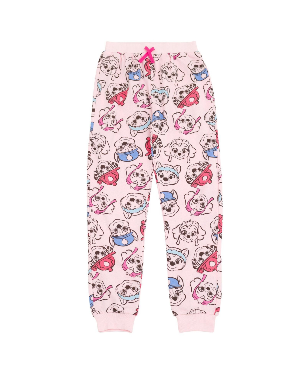 Paw Patrol Little Girls Fleece Cosplay Pullover Hoodie and Jogger Pants Outfit Set - skye