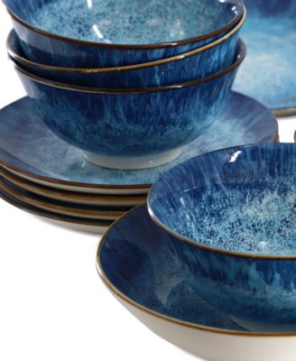 Double Bowl 16 Pc. Dinnerware Set, Service for 4
