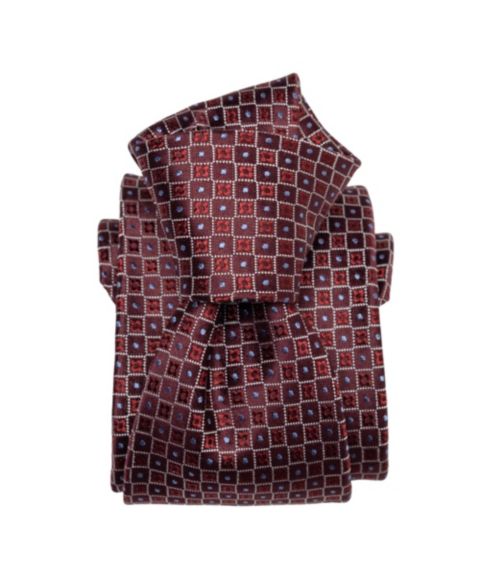 Мужские галстуки Elizabetta Ravenna - Silk Jacquard Tie for Men, цвет: Бордовый