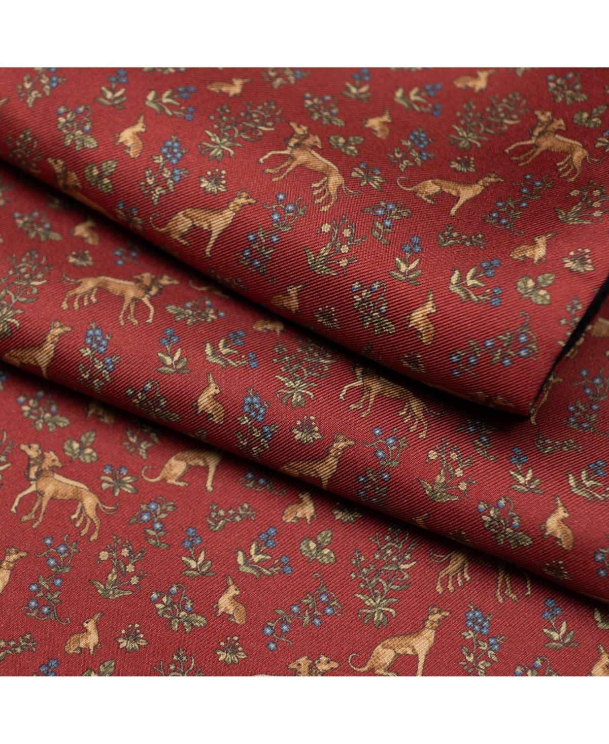 Elizabetta Men's Canis Romanus - Wool Backed Silk Scarf for Men