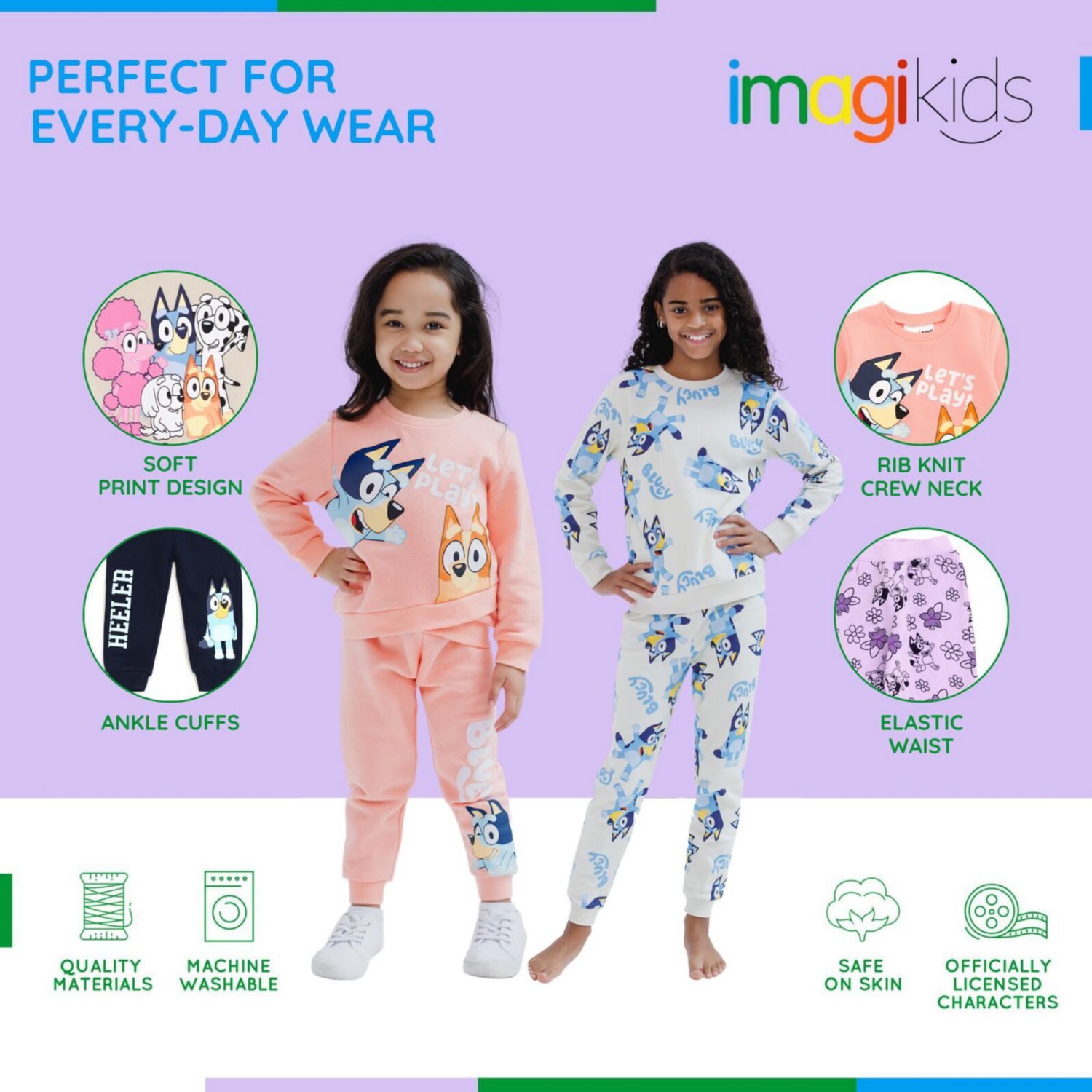 Girls 2-Piece Fleece Sweatshirt and Pants Set