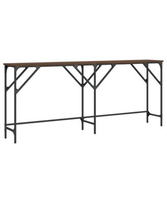 Console Table Brown Oak 70.9"x11.4"x29.5" Engineered Wood