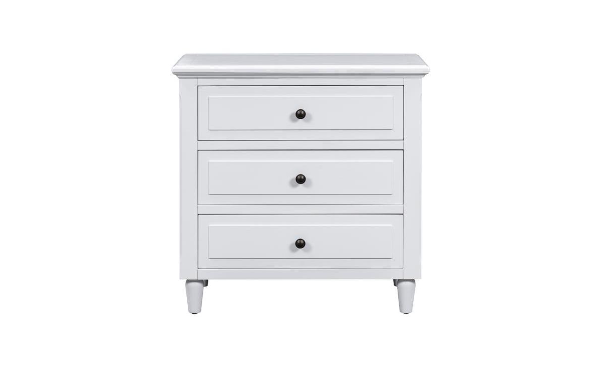 Slickblue 3-Drawer Wooden Nightstand Storage Cabinet for Bedroom Organization