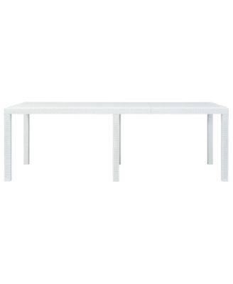 Garden Table White Plastic Large Lightweight Garden Table