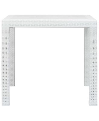 Garden Table White Plastic 31.1 in x 31.1 in Lightweight