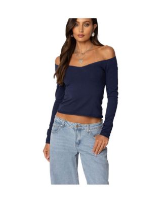 Women s Nattie Off Shoulder V Neck Top