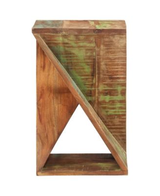 Side Table 13.8"x13.8"x21.7" Solid Wood Reclaimed