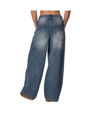 Women's Skater Girl Washed Low Rise Baggy Jeans