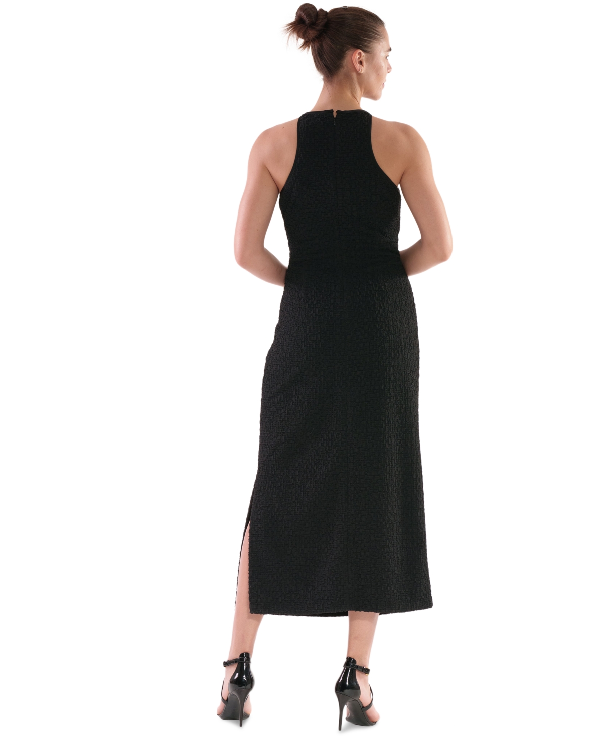 julia jordan Women's Sleeveless High-Neck Maxi Dress