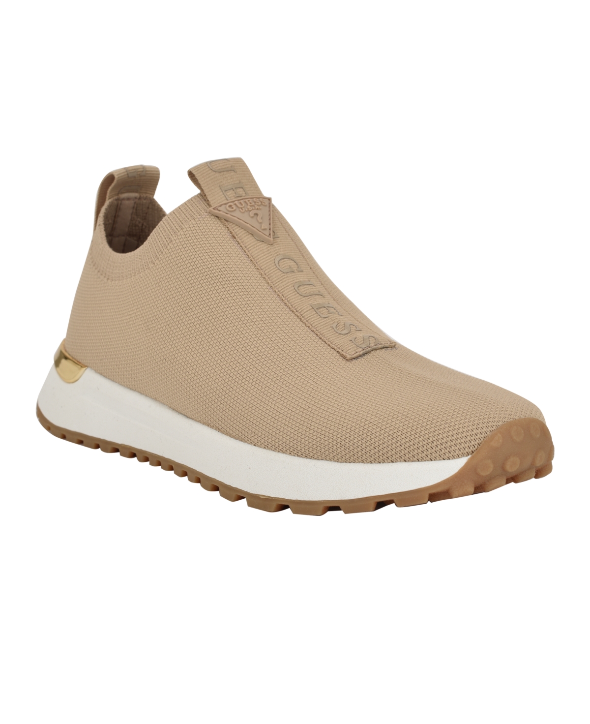 Guess Women's Farroo Knit Slip-on Sneakers In Light Natural
