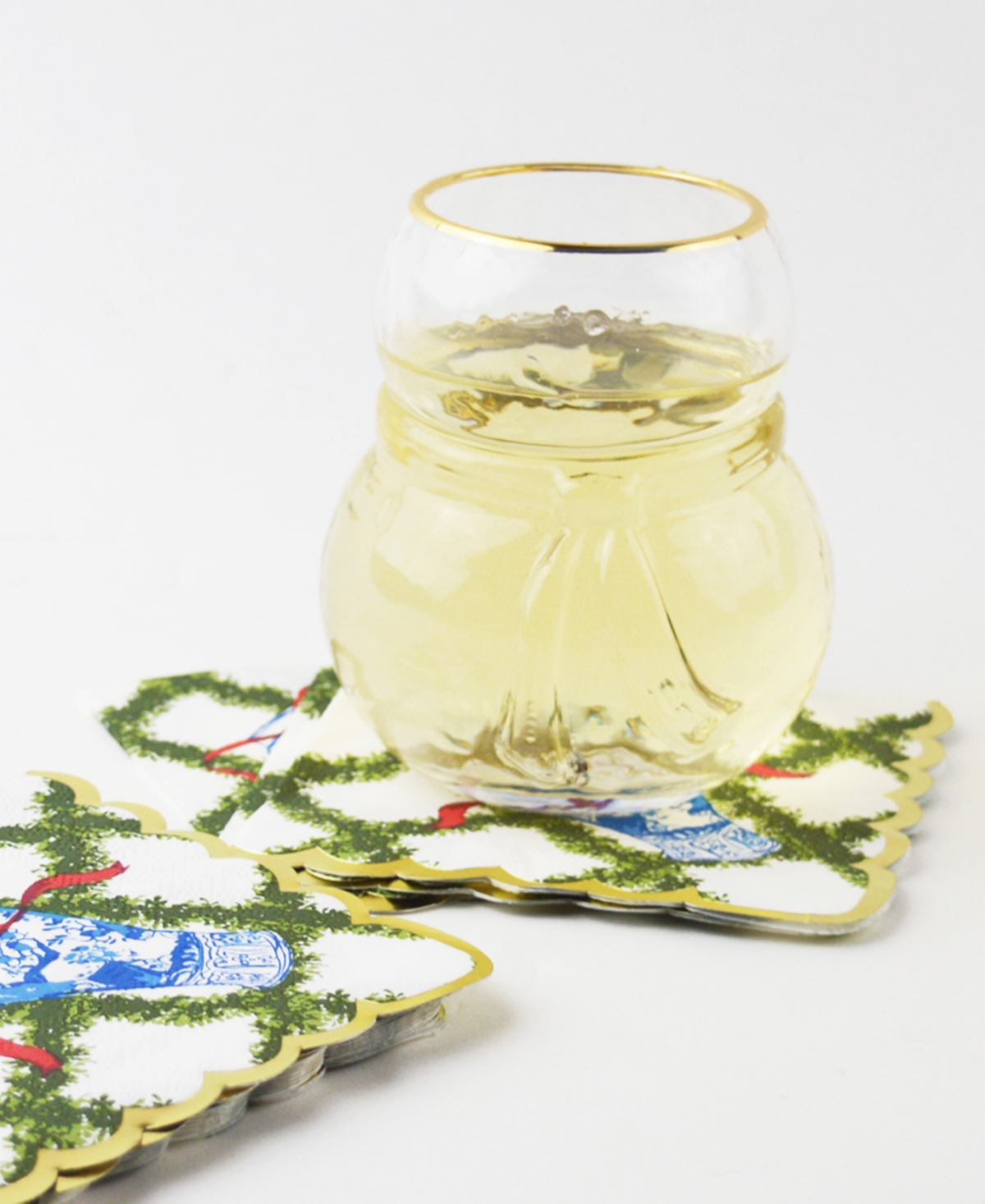 8 Oak Lane Snowman Holiday Drinking Glass In Clear
