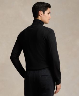 Men's Washable Wool Turtleneck Sweater