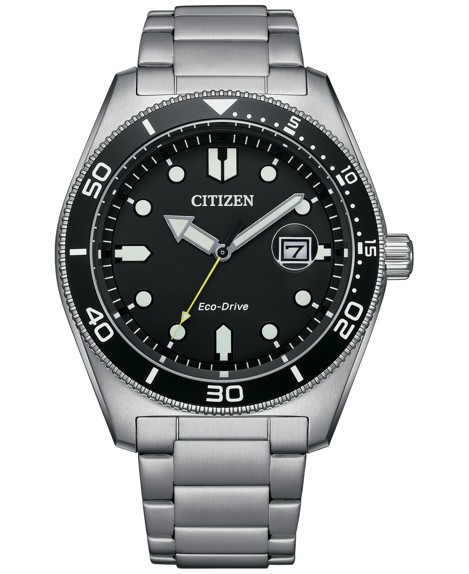 Eco-Drive Men's Stainless Steel Bracelet Watch 43mm