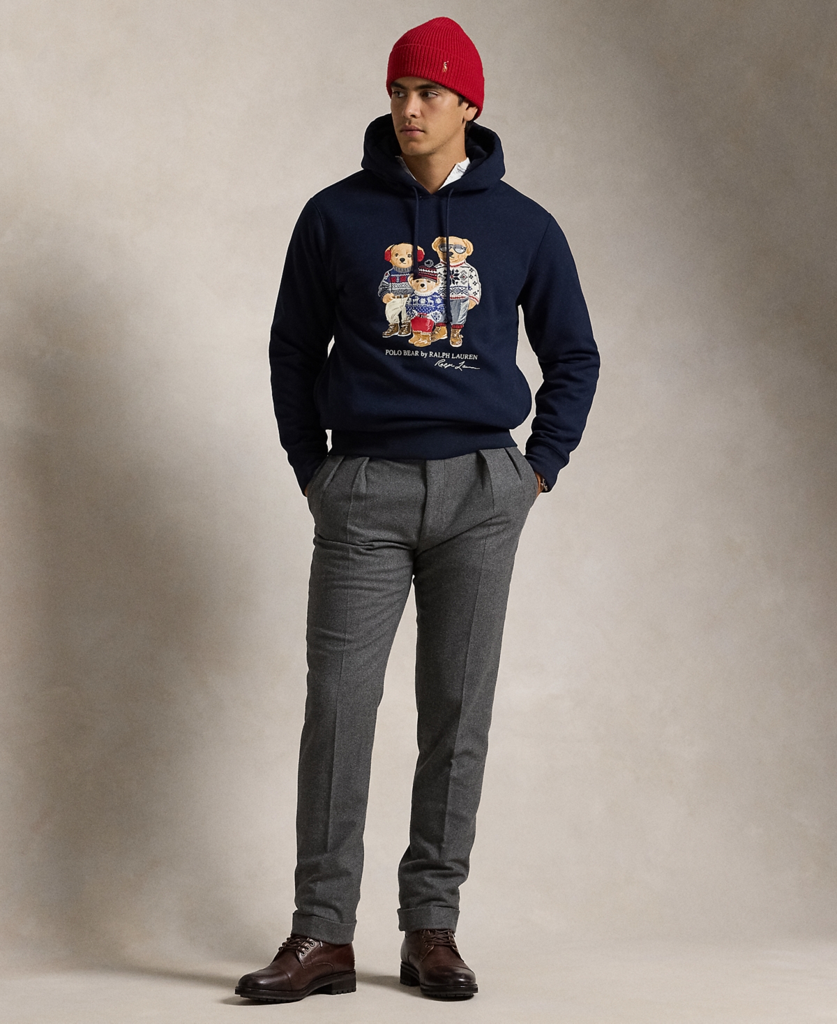 Polo Ralph Lauren Men's Polo Bear Family Fleece Hoodie