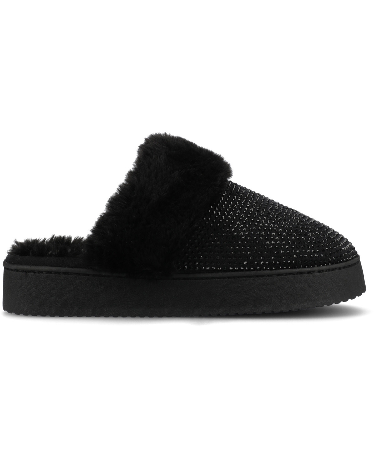 JOURNEE COLLECTION WOMEN'S EMMBER RHINESTONE PLATFORM SLIPPERS 