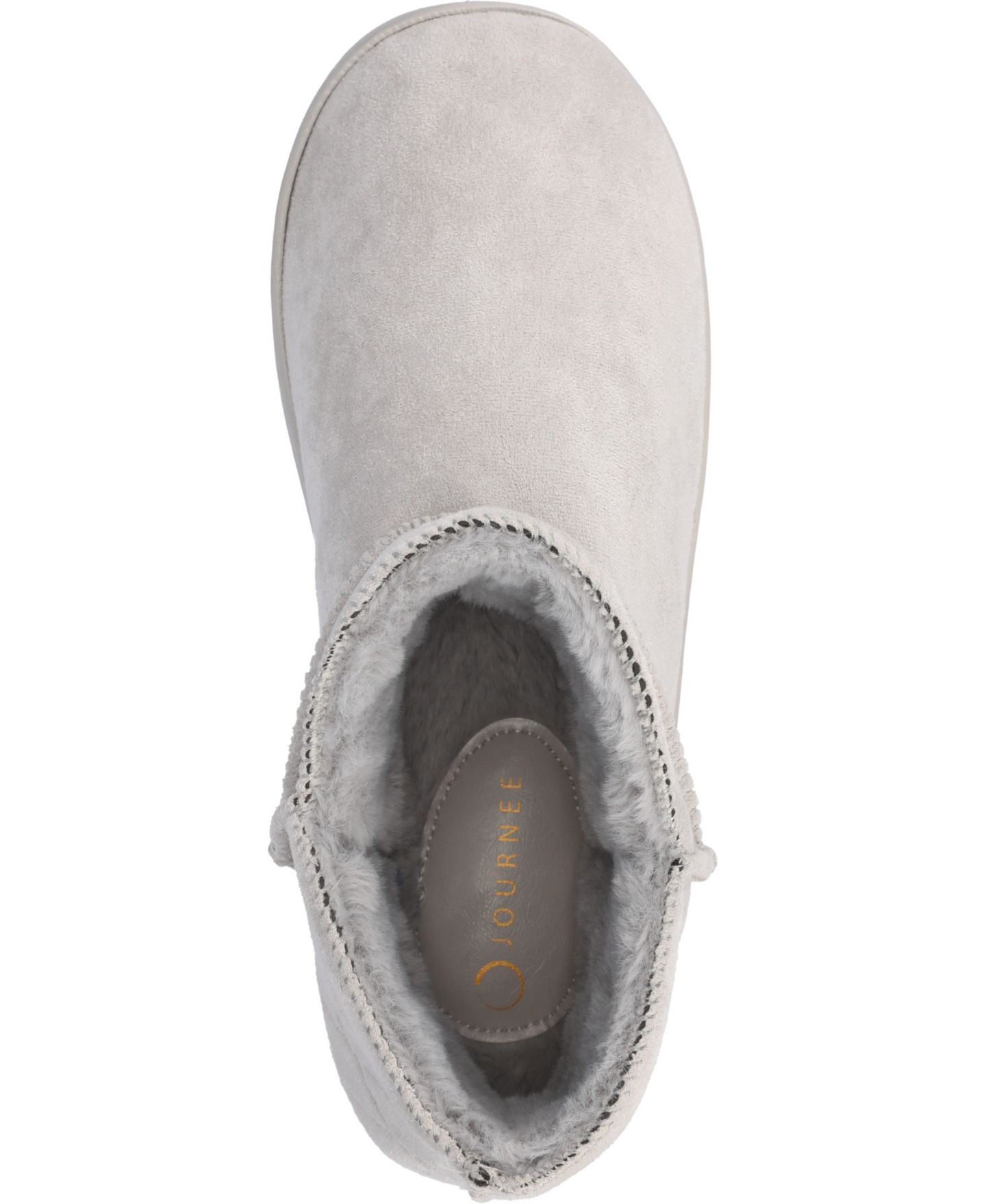 Женские тапочки Journee Collection Noa Round Toe Bootie Slippers, цвет: Серый — фото 5