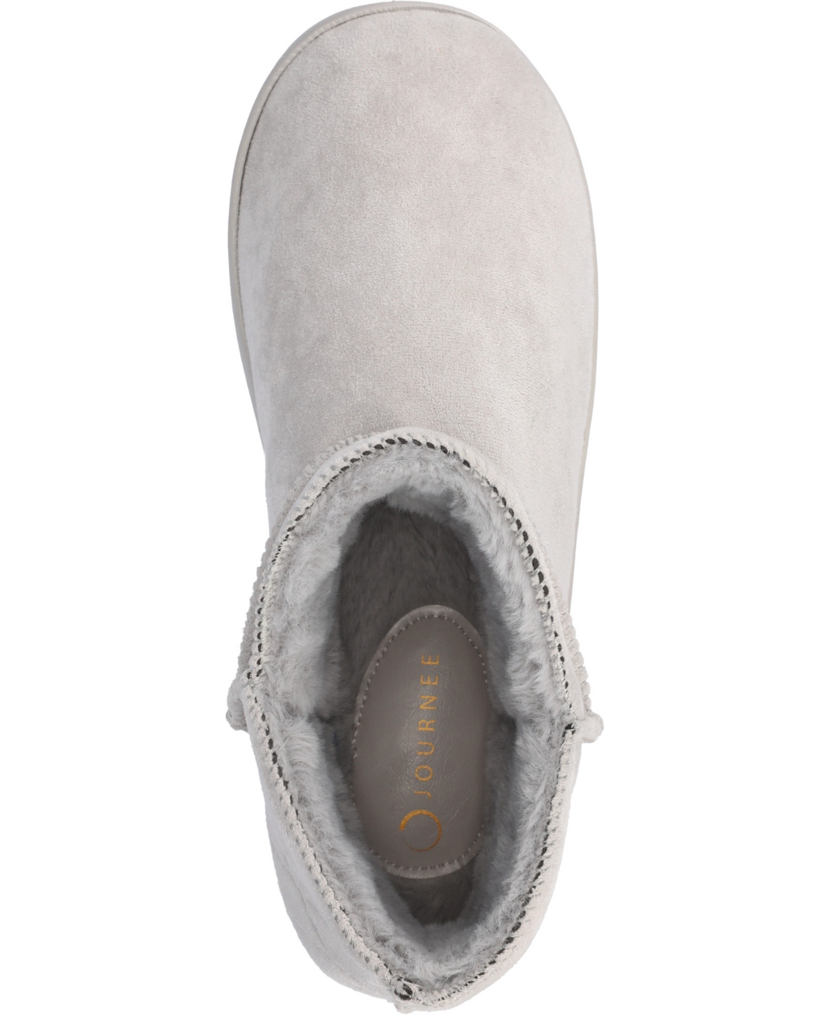 Shop Journee Collection Women's Noa Round Toe Bootie Slippers In Gray