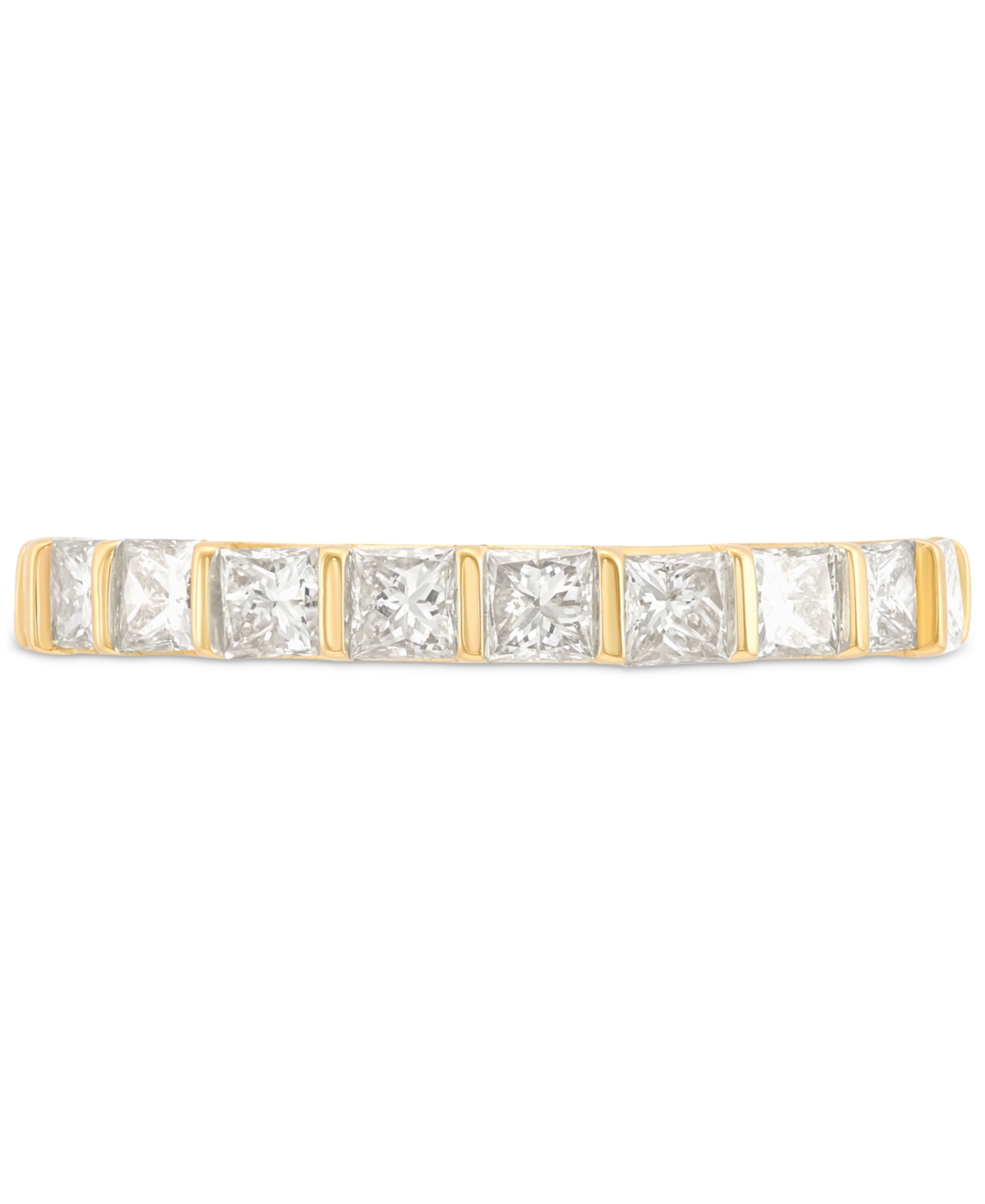 Macy's Diamond Princess Ten Stone Band (1 Ct. T.w.) In 14k Gold In Yellow Gold