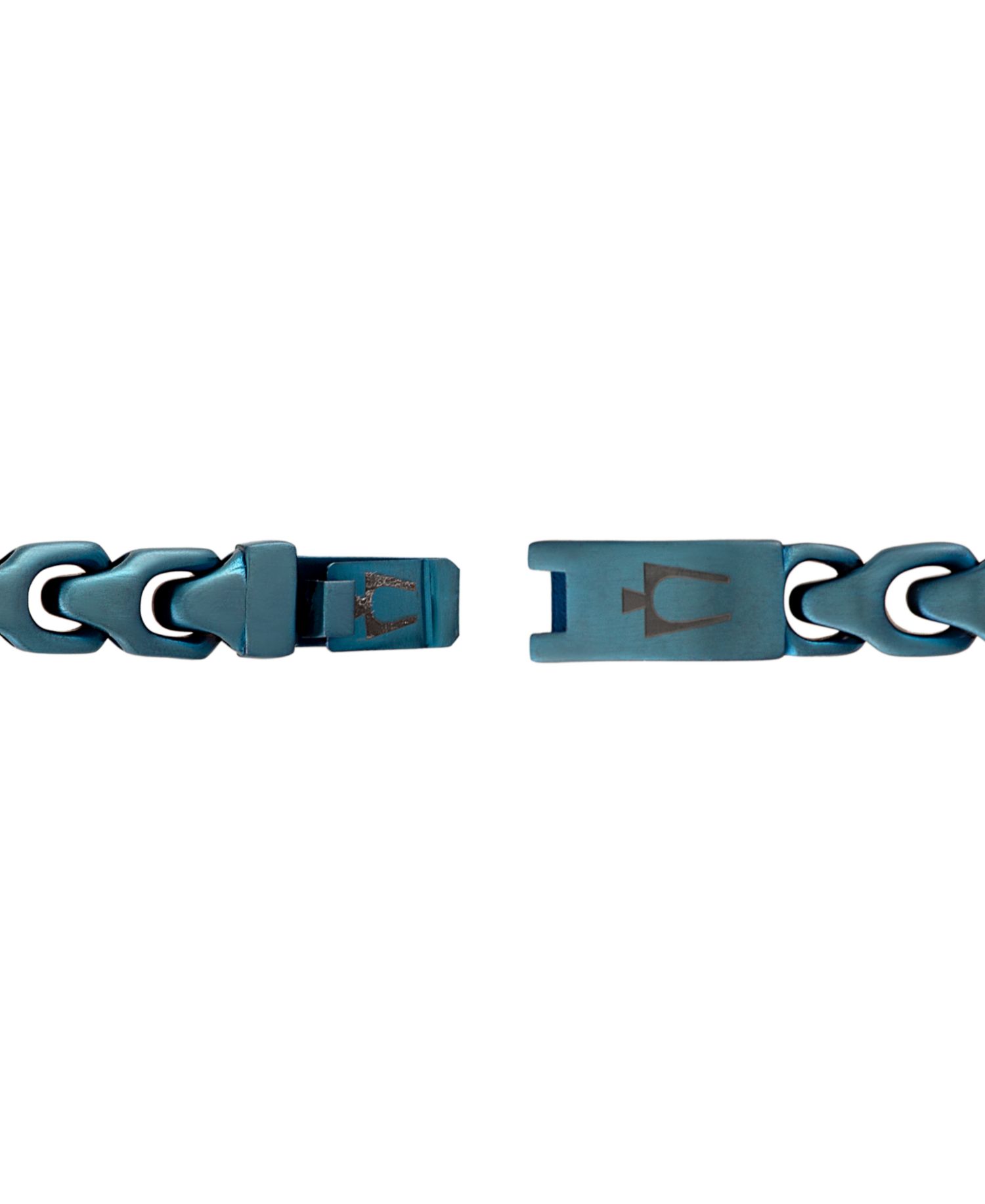 Blue-Tone Stainless Steel Link Bracelet
