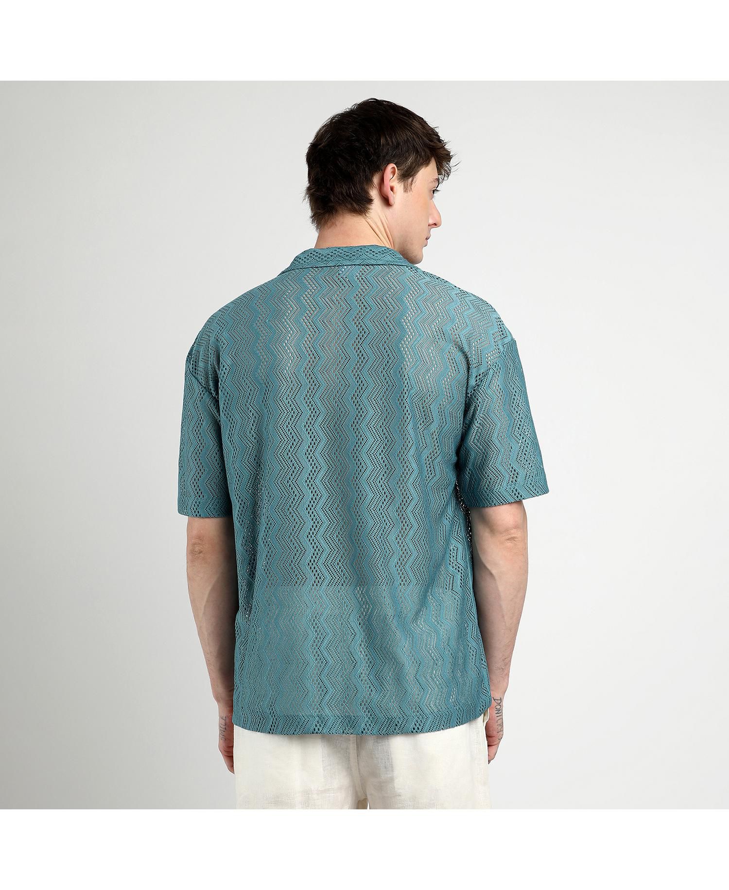 Men's Splash Check Oversized Shirt