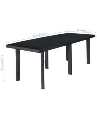 Garden Table Anthracite Plastic 85 x 35.4 x 28.3 in Lightweight